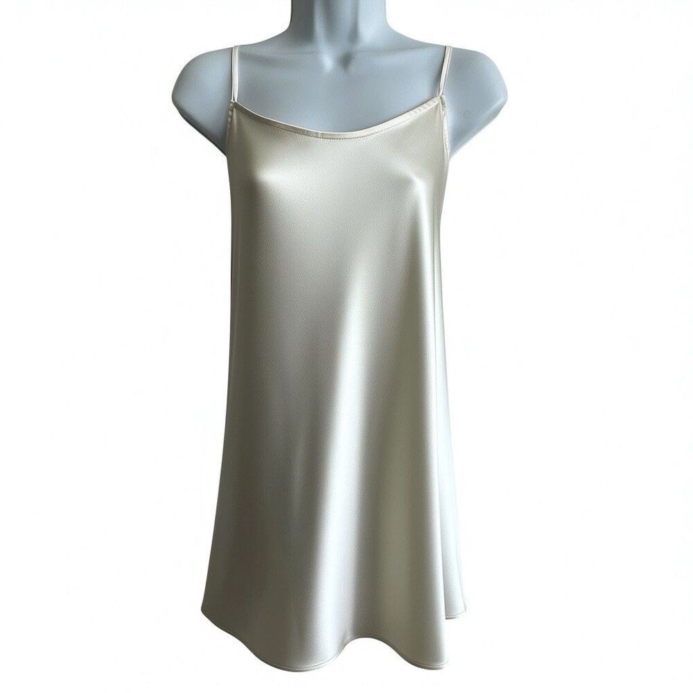 Reformation Ariel Silk Mini Slip Dress 6 Satin Draped Minimalist Silhouette